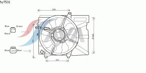 Вентилятор охлаждения AVA QUALITY COOLING HY7531