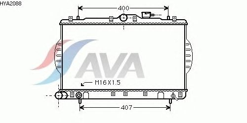 Радиатор, охлаждение двигателя AVA QUALITY COOLING HYA2088