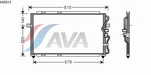 Радиатор кондиционера AVA QUALITY COOLING KA5014