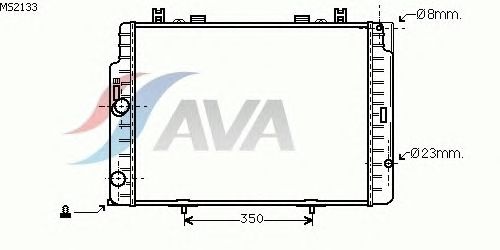 Радиатор, охлаждение двигателя AVA QUALITY COOLING MS2133
