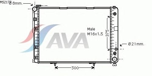 Радиатор, охлаждение двигателя AVA QUALITY COOLING MS2177