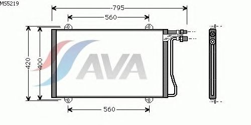 Радиатор кондиционера AVA QUALITY COOLING MS5219