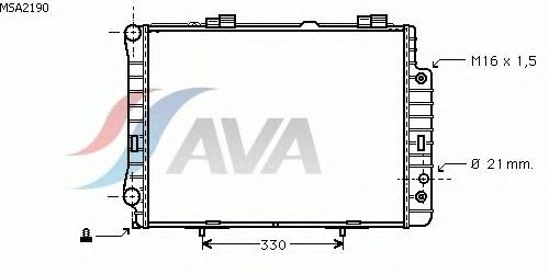 Радиатор, охлаждение двигателя AVA QUALITY COOLING MSA2190