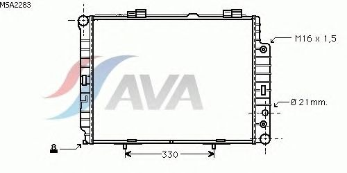 Радиатор, охлаждение двигателя AVA QUALITY COOLING MSA2283