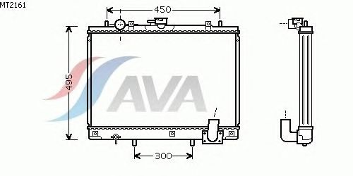 Радиатор, охлаждение двигателя AVA QUALITY COOLING MT2161