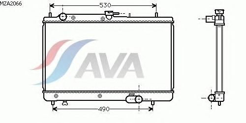 Радиатор, охлаждение двигателя AVA QUALITY COOLING MZA2066