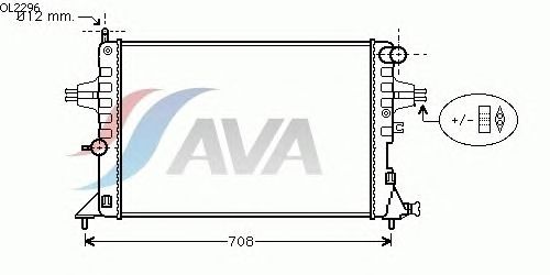Радиатор, охлаждение двигателя AVA QUALITY COOLING OL2296
