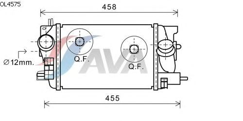 Интеркулер AVA QUALITY COOLING OL4575