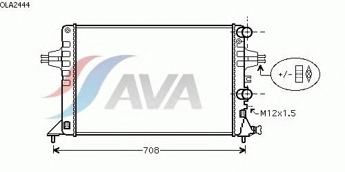 Радиатор, охлаждение двигателя AVA QUALITY COOLING OLA2444