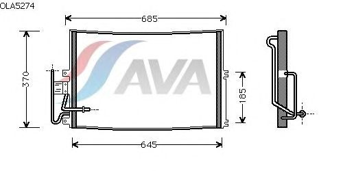 Радиатор кондиционера AVA QUALITY COOLING OLA5274