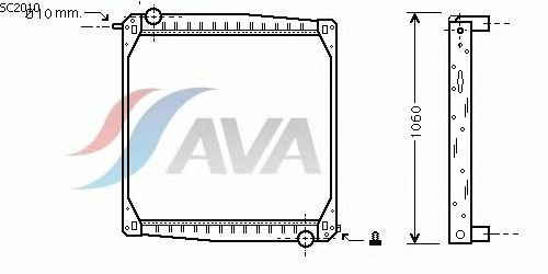 Радиатор, охлаждение двигателя AVA QUALITY COOLING SC2010