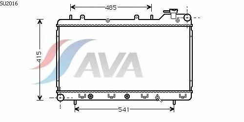 Радиатор, охлаждение двигателя AVA QUALITY COOLING SU2016