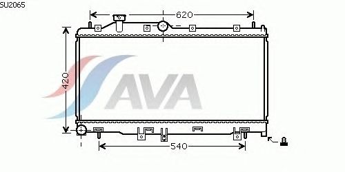 Радиатор, охлаждение двигателя AVA QUALITY COOLING SU2065
