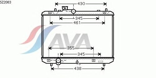 Радиатор, охлаждение двигателя AVA QUALITY COOLING SZ2083