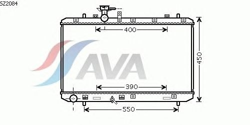 Радиатор, охлаждение двигателя AVA QUALITY COOLING SZ2084