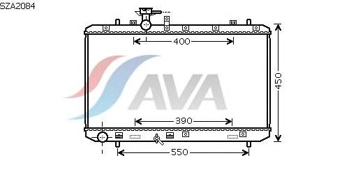 Радиатор, охлаждение двигателя AVA QUALITY COOLING SZA2084