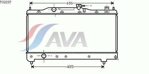 Радиатор, охлаждение двигателя AVA QUALITY COOLING TO2237
