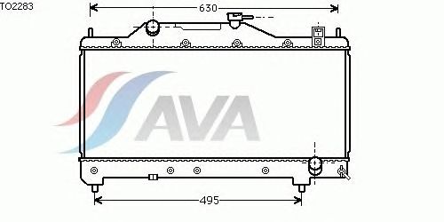 Радиатор, охлаждение двигателя AVA QUALITY COOLING TO2283