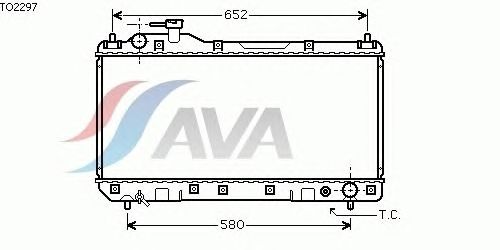 Радиатор, охлаждение двигателя AVA QUALITY COOLING TO2297