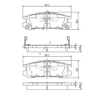 Тормозные колодки NIPPARTS J3617001