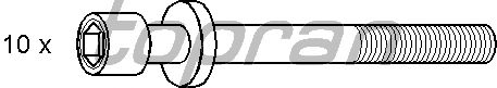 Комплект болтов головки блока цилиндров (ГБЦ) TOPRAN 206 749