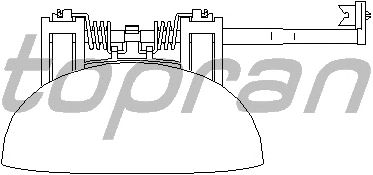 Ручка двери TOPRAN 721 713