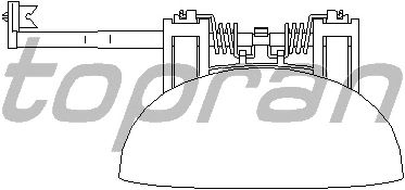 Ручка двери TOPRAN 721 714