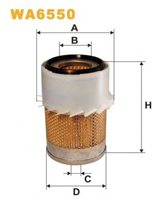 Воздушный фильтр WIX FILTERS WA6550