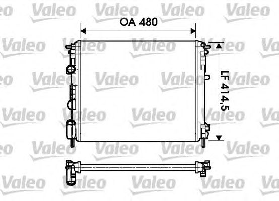 Радиатор, охлаждение двигателя VALEO 732621