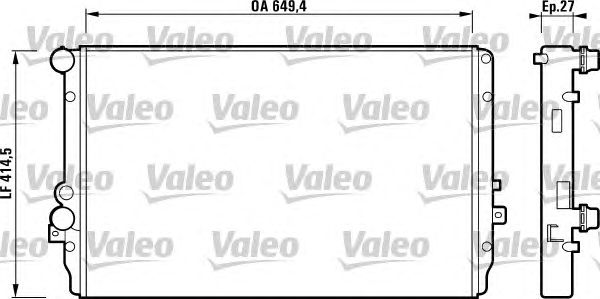 Радиатор, охлаждение двигателя VALEO 732867
