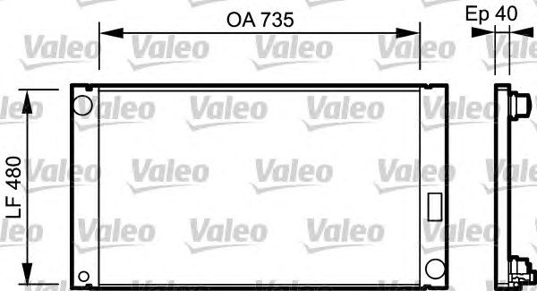 Радиатор, охлаждение двигателя VALEO 735033