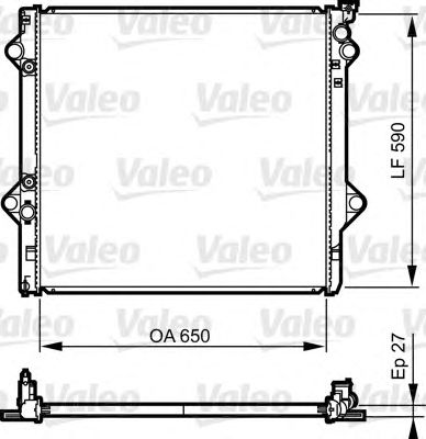 Радиатор, охлаждение двигателя VALEO 735569
