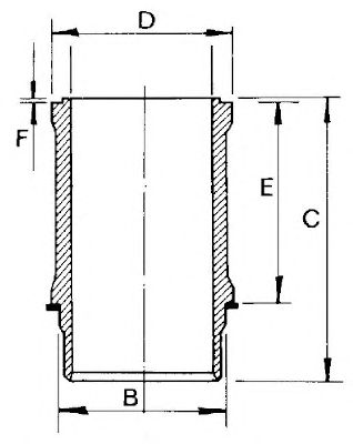 Гильза цилиндра GOETZE ENGINE 14-112800-00
