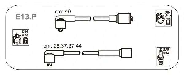 Комплект високовольтних проводів JANMOR E13.P