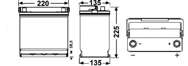 Стартерная аккумуляторная батарея EXIDE EB450