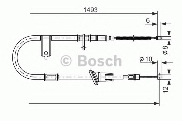 Трос ручника BOSCH 1 987 477 055