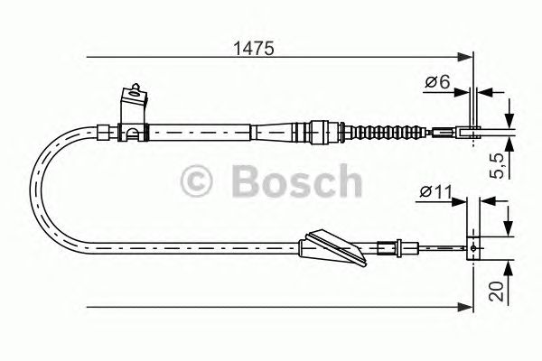 Трос ручника BOSCH 1 987 477 608