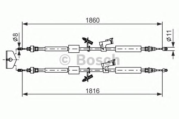 Трос ручника BOSCH 1 987 482 189