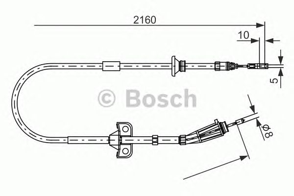 Трос ручника BOSCH 1 987 482 284