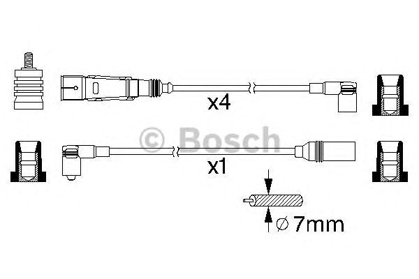 Комплект высоковольтных проводов BOSCH 0 986 356 355