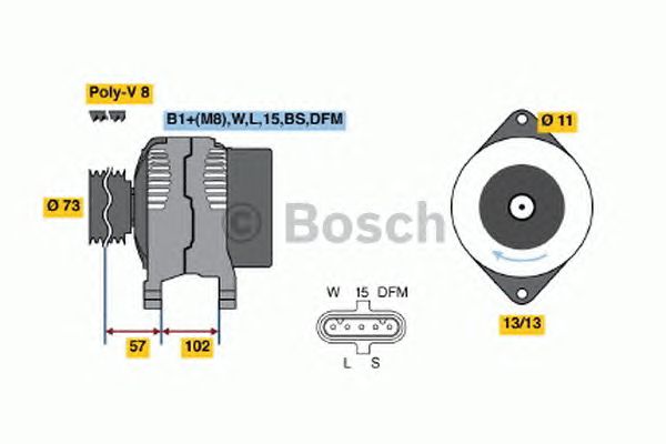 Генератор BOSCH 0 124 655 019