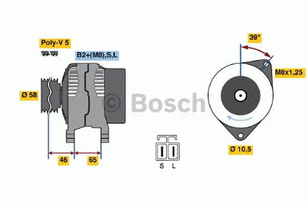 Генератор BOSCH 0 124 325 008