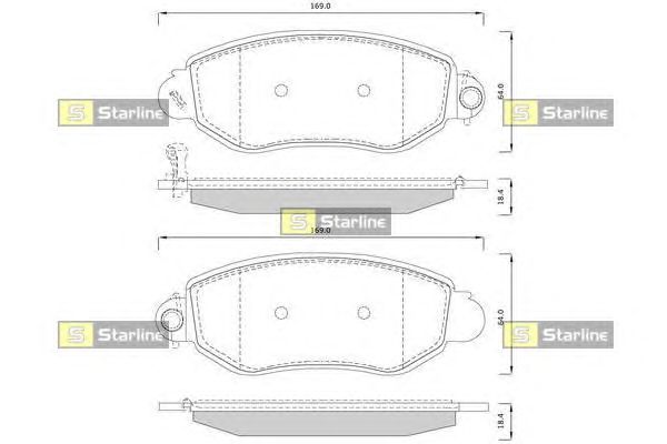 Тормозные колодки STARLINE BD S244