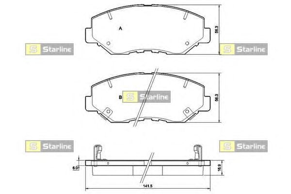 Тормозные колодки STARLINE BD S356