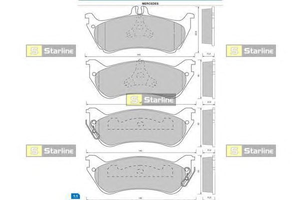 Тормозные колодки STARLINE BD S417