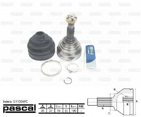 Комплект ШРУСов PASCAL G11006PC