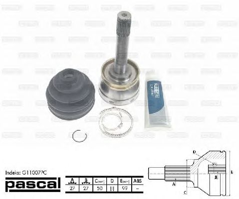 Комплект ШРУСов PASCAL G11007PC