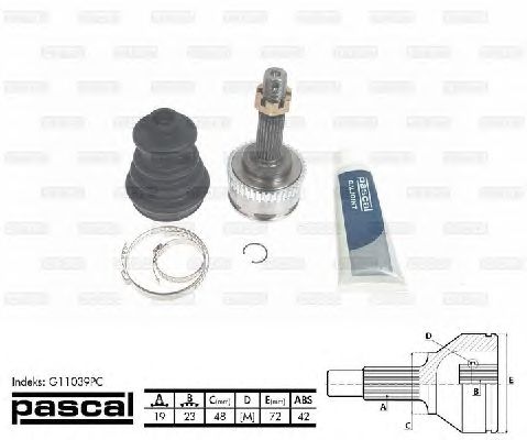 Комплект ШРУСов PASCAL G11039PC