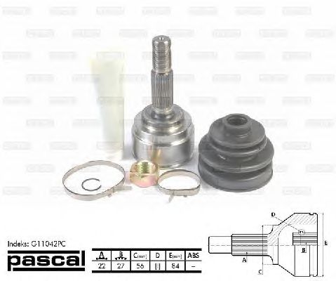Комплект ШРУСов PASCAL G11042PC