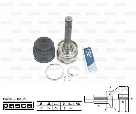 Комплект ШРУСов PASCAL G11052PC